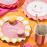 Mok streep - roze/oranje - 125 ml